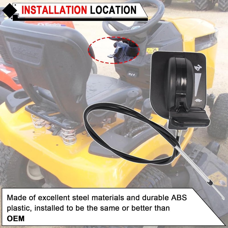 REEPLAR 2025 Upgrade 946-05098c Throttle Choke Cable Replace 946-05098A 946-05098b 746-05098a Compatible with Cub Cadet Throttle/Choke Cable XT1-LT46 LT50 GT50 GT54 ST54 XT2-LT54 LX46 GX54 - Image 3